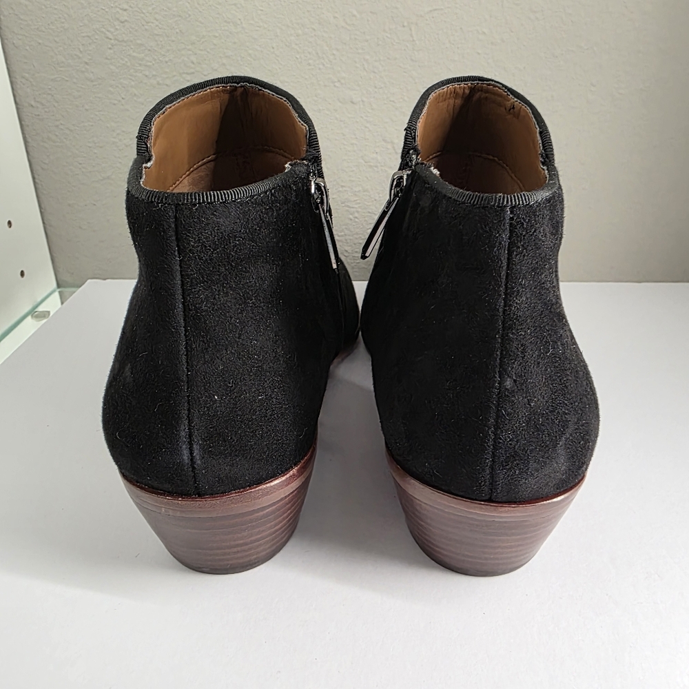 Sam Edelman Womens Black Suede‎ Bootie Block Heel Boho Comfy 7.5 - Picture 4 of 11